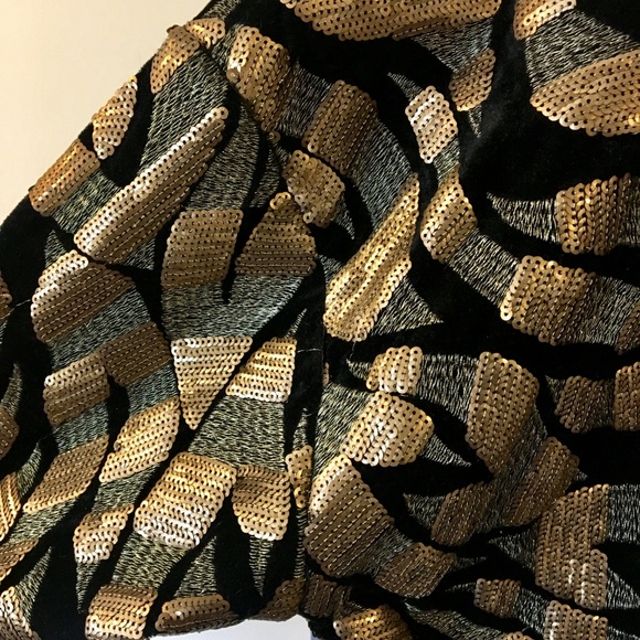 H&M Sequined Embroidered Metallic Cardigan Jacket - Picture 5 of 5